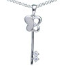 Flower Shaped Key 925 Sterling Silver Pendant