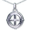 Round Steeling Wheel 925 Sterling Silver  Pendant 