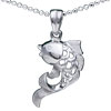 Jumping Carp 925 Sterling Silver Pendant
