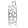 Sterling Silver Rectangle Heart Cutout Pendant