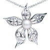 Pearl Flower  925   Sterling   Silver  Pendant PD_YW160