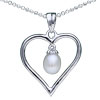 Pearl In Heart 925 Sterling Silver Pendant
