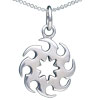 Sun  Light  Gear 925 Sterling Silver  Pendant 