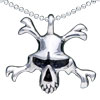 "horrible Skull 925 Sterling Silver Pendant