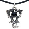 Dragons Playing Pearl 925 Sterling Silver Pendant