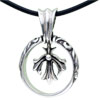 Round Shaped Poke 925 Sterling Silver Pendant