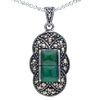 Emerald Crystals 925 Sterling Silver Pendant