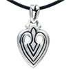 Heart Face 925 Sterling Silver Pendant