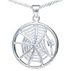 Spider Web  925   Sterling   Silver   Pendant 