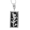 Sterling Silver Rectangular Dragon Pendant