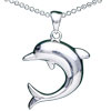 Jumping Dolphin 925 Sterling Silver Pendant