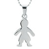 Stainless Steel Man Shape Dangle  Pendant  Necklace