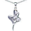  Unique  Pattern Crystal 925 Sterling Silver Pendant