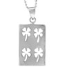 Rectangular  Four   Leaf   Clover  Pendant
