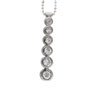 Row Of  Circle  Cz Stone  Pendant 