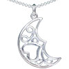 Night Moon 925 Sterling Silver Pendant