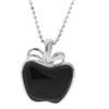 Faux Onyx Stone Apple Pendant