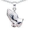 Pray Sign 925 Sterling Silver Pendant