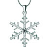 Christmas Gift Clear Diamond Accent Winter Snowflake Pendant  ... 