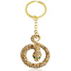 Golden Snake With May Birthstone  Bag Charm  Swarovski Crystal