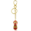 Gloden Car With January Birthstone  Bag Charm  Swarovski Crystal