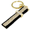 April Birthstone Tape  Bag Charm  Swarovski Crystal