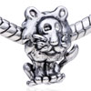 Lion Silver Plated European Beads
