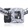 Hollow Geometry Silver Plated European  Beads 