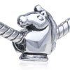 Horse Head Silver Plated European Beads