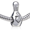 Maple Bowling Silver Plated European Beads