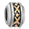 Stunning Golden Wheel Two Tone Plated European Beads
