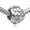 Round Shaped Multiple Two Tone Plated Crystal European Beads