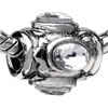 Sparkle Drum Shaped Crystal European Beads