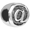 Round Shaped Letter A Two Tone Plated European Beads