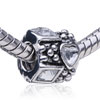 Cylindrical Shaped Square &amp;  Heart  Silver Plated Crystal  ... 