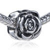 Delicate Enchanting Rose Silver Plated European Beads