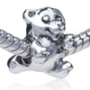 Running Little Bear Silver Plated European Beads