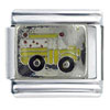 Silver Plated School Bus Italian Charm