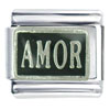 Amor Black Italian Charm