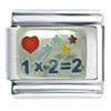  Silver  Tone Multiplication Italian Charm