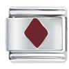 Red  Diamond  Shape Italian Charm