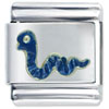 Blue Snake Italian Charm