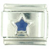  Silver  Star Blue Italian Charm