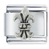  Silver  Fleur De Lis  Italian  Charm