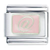  Silver  "@" Pink Italian Charm