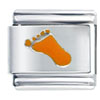 Orange Footprint Italian Charm