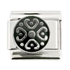 Silver Flower Medallion Italian Charm