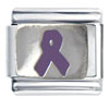  Purple  Ribbon Italian Charm