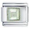 October Opal Birthstone Italian Charm