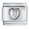 April Diamond Color Heart Birthstone Italian Charm